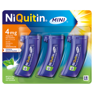 NiQuitin Mini 4 mg, 60 tabletek do ssania - zdjęcie produktu