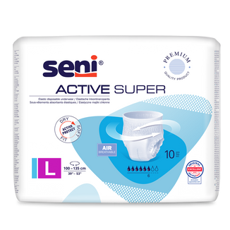 Majtki chłonne SENI ACTIVE SUPER, Large, dla dorosłych, 10 sztuk - zdjęcie produktu