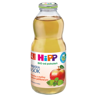HiPP Herbatka & Sok Bio, herbatka z melisy z sokiem jabłkowym, po 4 miesiącu, 500 ml - zdjęcie produktu