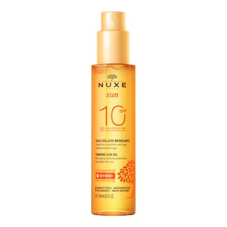 Nuxe Sun, brązujący olejek do opalania twarzy i ciała SPF 10, 150 ml - zdjęcie produktu
