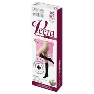 Veera Premium, podkolanówki, 140 den, rozmiar M, czarne - zdjęcie produktu