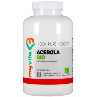 MyVita Acerola Bio, naturalna witamina C, 250 g - zdjęcie produktu