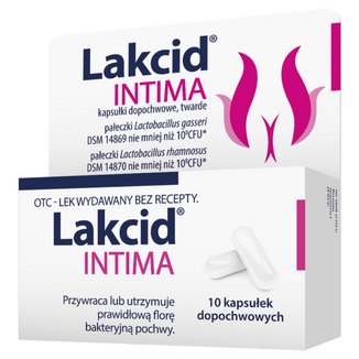 Lakcid Intima, 10 kapsułek dopochwowych USZKODZONE OPAKOWANIE - zdjęcie produktu