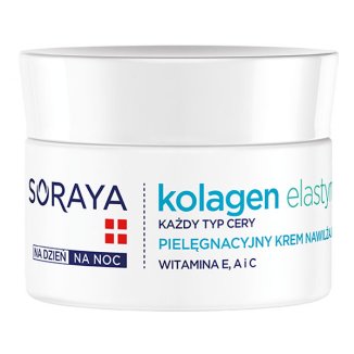 Soraya Kolagen Elastyna, pielegnacyjny krem nawilżający do twarzy na dzien i na noc, 50 ml - zdjęcie produktu