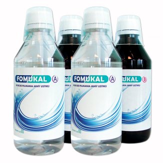 Fomukal, płyn do płukania jamy ustnej, 2 x 225 ml + 2 x 225 ml USZKODZONE OPAKOWANIE - zdjęcie produktu