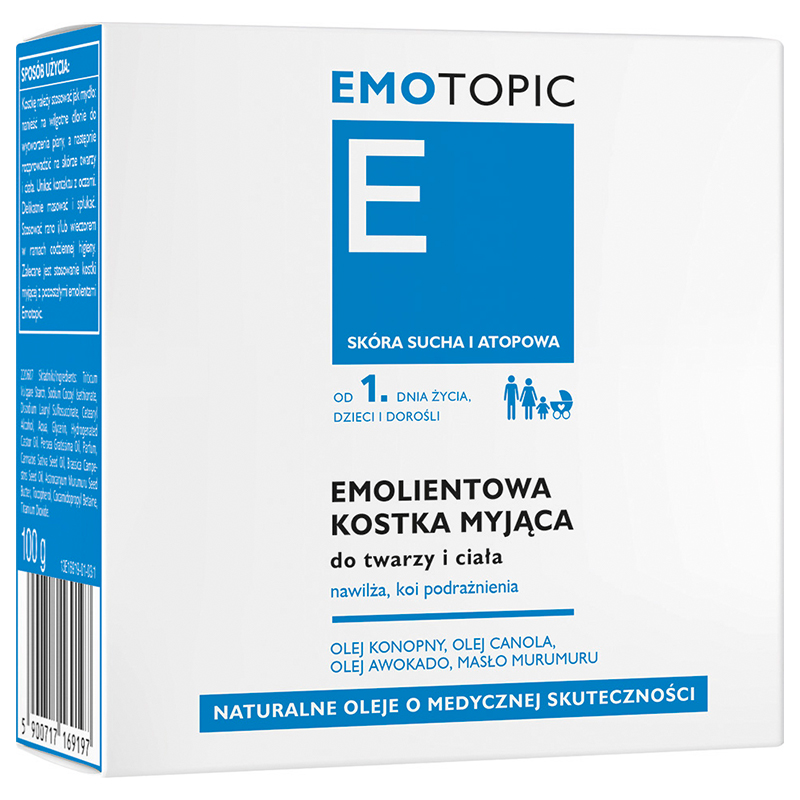 Pharmaceris Emotopic, rückfettend Reinigungsstück für Gesicht und Körper, 100 g