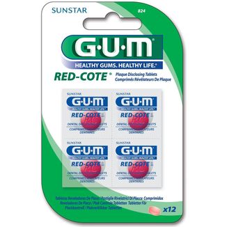 GUM Butler Red-Cote, tabletki wybarwiające płytkę nazębną, 12 sztuk - zdjęcie produktu