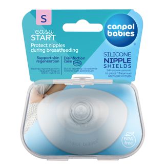Canpol Babies EasyStart, silikonowe osłonki na piersi, rozmiar S, 2 sztuki - zdjęcie produktu