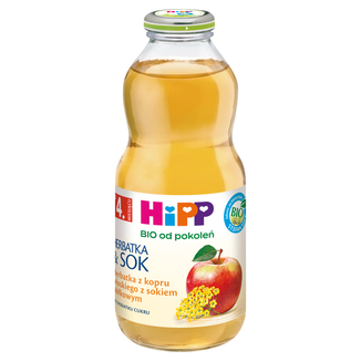 HiPP Herbatka & Sok Bio, herbatka z kopru włoskiego z sokiem jabłkowym, po 4 miesiącu, 500 ml - zdjęcie produktu