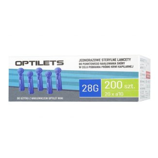 Lancety Optilets, 200 sztuk USZKODZONE OPAKOWANIE - zdjęcie produktu