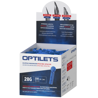 Lancety Optilets, 200 sztuk USZKODZONE OPAKOWANIE - zdjęcie produktu
