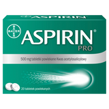 Aspirin Pro 500 mg, 20 tabletek powlekanych USZKODZONE OPAKOWANIE - miniaturka zdjęcia produktu