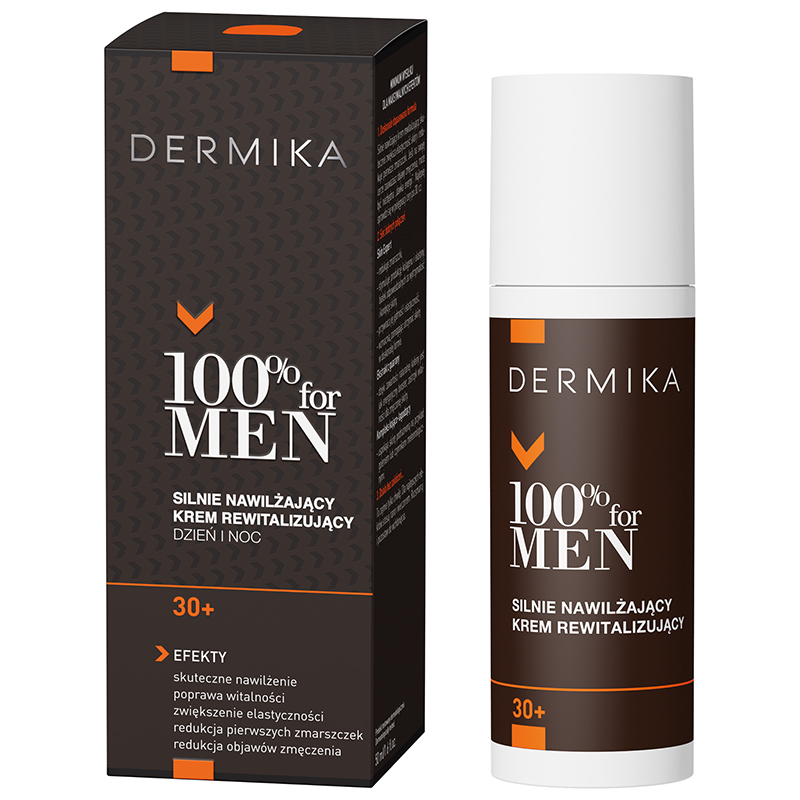 Dermika Dermika Men, silnie nawilżający krem rewitalizujący, 30+, 50 ml