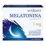 Vitadiet Melatonina 1 mg, 90 tabletek - miniaturka zdjęcia produktu