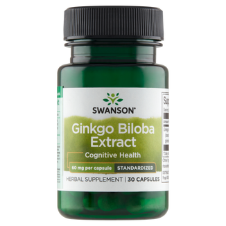 Swanson Ginkgo Biloba 60 mg, 30 kapsułek Swanson Ginkgo Biloba 60 mg, 30 kapsułek - zdjęcie produktu