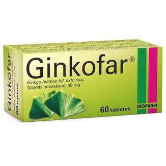 Ginkofar 40 mg, 60 tabletek - zdjęcie produktu
