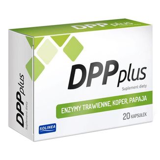 DPP Plus, enzymy trawienne, koper, papaja, 20 kapsułek KRÓTKA DATA - zdjęcie produktu