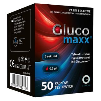 Glucomaxx, paski testowe, 50 sztuk - zdjęcie produktu