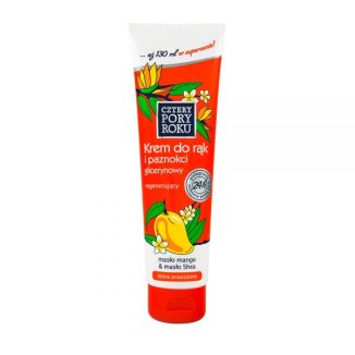 Cztery Pory Roku, glicerynowy krem do rąk i paznokci, regenerujący, 130 ml - zdjęcie produktu