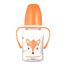 Canpol Babies, butelka wąska z uchwytem, Cute Animals, 11/823, pomarańczowa, od 3 miesiąca, 120 ml - miniaturka  zdjęcia produktu