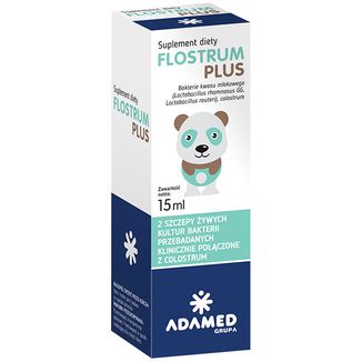 Flostrum Plus, krople dla dzieci powyżej 6 miesiąca, 15 ml USZKODZONE OPAKOWANIE - zdjęcie produktu