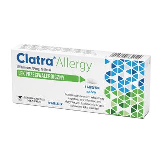 Clatra Allergy 20 mg, 10 tabletek USZKODZONE OPAKOWANIE - zdjęcie produktu