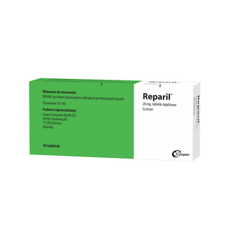 Reparil 20 mg, 40 tabletek (import równoległy) - zdjęcie produktu