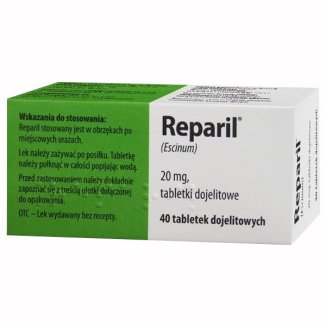 Reparil 20 mg, 40 tabletek - zdjęcie produktu