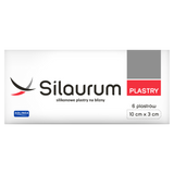 Silaurum, silikonowe plastry na blizny, 10 cm x 3 cm, 6 sztuk - miniaturka zdjęcia produktu