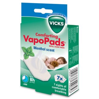 Vicks Comforting VapoPads, zapasowe wkłady do dyfuzora olejków, zapach mentolowy, 7 sztuk - zdjęcie produktu