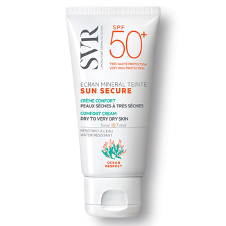 SVR Sun Secure Ecran, krem mineralny barwiący do twarzy SPF 50+, skóra sucha i bardzo sucha, 60 g - zdjęcie produktu