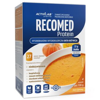 ActivLab Pharma RecoMed Protein, preparat odżywczy, krem dyniowy, 100 g x 4 saszetki - zdjęcie produktu