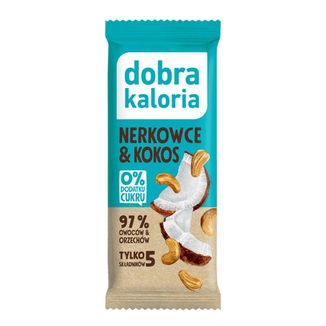 Dobra Kaloria Baton nerkowce & kokos, bez dodatku cukru, 35 g - zdjęcie produktu