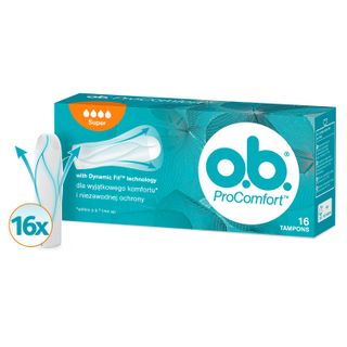 O.B. ProComfort, tampony higieniczne, Super, 16 sztuk - miniaturka 3 zdjęcia produktu