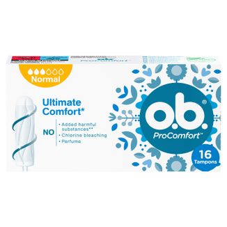O.B. ProComfort, tampony higieniczne, Normal, 16 sztuk USZKODZONE OPAKOWANIE O.B. ProComfort, tampony higieniczne, Normal, 16 sztuk USZKODZONE OPAKOWANIE - zdjęcie produktu