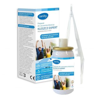 Sanity Kleszcz Expert, preparat do usuwania kleszczy, spray 9 ml + pęseta - zdjęcie produktu
