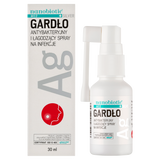 Nanobiotic Med Silver Gardło, antybakteryjny spray na infekcje gardła, 30 ml - miniaturka zdjęcia produktu