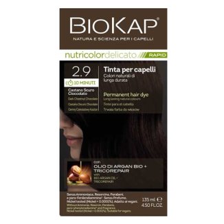 Biokap Nutricolor Delicato Rapid, farba koloryzująca do włosów, 2.9 ciemny czekoladowy kasztan, 135 ml - zdjęcie produktu