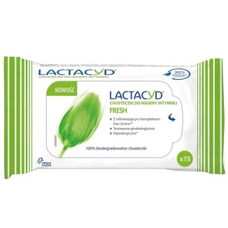Lactacyd Fresh, chusteczki do higieny intymnej, 15 sztuk - zdjęcie produktu