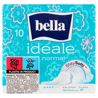 Bella Ideale, podpaski higieniczne StaySofti ze skrzydełkami, ultracienkie, Normal, 10 sztuk - zdjęcie produktu