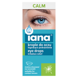 Iana Calm, krople do oczu łagodzące podrażnienia, 10 ml Iana Calm, krople do oczu łagodzące podrażnienia, 10 ml - zdjęcie produktu