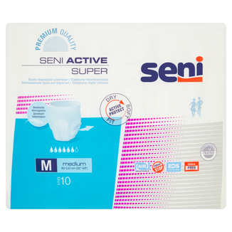 Seni Active Super, majtki chłonne, rozmiar M,  80-110 cm, 10 sztuk - zdjęcie produktu