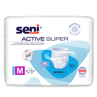 Seni Active Super, majtki chłonne, rozmiar M,  80-110 cm, 10 sztuk - zdjęcie produktu