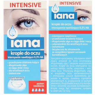 Iana Intensive, nawilżające krople do oczu 0,3 % HA, 10 ml - miniaturka 2 zdjęcia produktu
