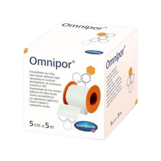 Omnipor, przylepiec włókninowy, hipoalergiczny, 5 cm x 5 m, 1 sztuka - zdjęcie produktu