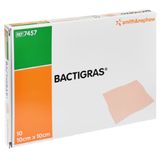 Bactigras, opatrunek parafinowy, jałowy, 10 cm x 10 cm, 10 sztuk - miniaturka zdjęcia produktu