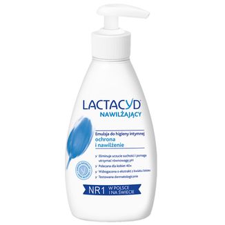 Lactacyd Nawilżający, emulsja do higieny intymnej dla kobiet 40 +, 200 ml - zdjęcie produktu