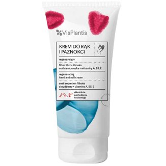 Vis Plantis, regenerujący krem do rąk i paznokci, filtrat śluzu ślimaka, malina moroszka + witaminy, 75 ml  - zdjęcie produktu
