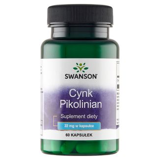 Swanson Zinc Picolinate, cynk 22 mg, 60 kapsułek - zdjęcie produktu
