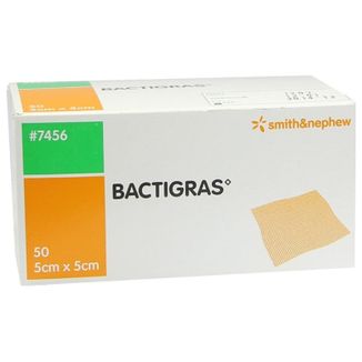 Bactigras, opatrunek parafinowy, jałowy, 5 cm x 5 cm, 50 sztuk - zdjęcie produktu